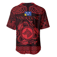 Personalized Merionethshire Meirionnydd Baseball Jersey Red Wolf Celtic-inspired - Wonder Print Shop