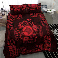 Personalized Merionethshire Meirionnydd Bedding Set Red Wolf Celtic-inspired - Wonder Print Shop