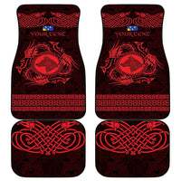 Personalized Merionethshire Meirionnydd Car Mats Red Wolf Celtic-inspired - Wonder Print Shop