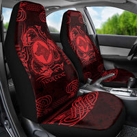 Personalized Merionethshire Meirionnydd Car Seat Cover Red Wolf Celtic-inspired - Wonder Print Shop