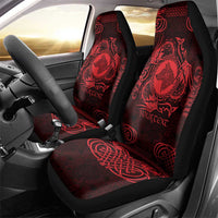 Personalized Merionethshire Meirionnydd Car Seat Cover Red Wolf Celtic-inspired - Wonder Print Shop