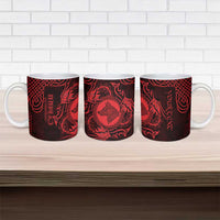 Personalized Merionethshire Meirionnydd Ceramic Mug Red Wolf Celtic-inspired - Wonder Print Shop