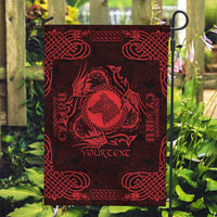 Personalized Merionethshire Meirionnydd Garden Flag Red Wolf Celtic-inspired - Wonder Print Shop