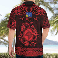 Personalized Merionethshire Meirionnydd Hawaiian Shirt Red Wolf Celtic-inspired - Wonder Print Shop