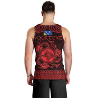 Personalized Merionethshire Meirionnydd Men Tank Top Red Wolf Celtic-inspired - Wonder Print Shop