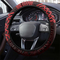 Merionethshire Meirionnydd Steering Wheel Cover Red Wolf Celtic-inspired - Wonder Print Shop
