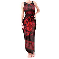 Personalized Merionethshire Meirionnydd Tank Maxi Dress Red Wolf Celtic-inspired - Wonder Print Shop