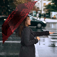 Personalized Merionethshire Meirionnydd Umbrella Red Wolf Celtic-inspired - Wonder Print Shop