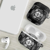 Personalized Monmouthshire Sir Fynwy AirPods Case Black Fleur-de-lis Celtic-inspired - Wonder Print Shop