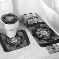 Personalized Monmouthshire Sir Fynwy Bathroom Set Black Fleur-de-lis Celtic-inspired - Wonder Print Shop