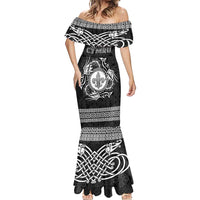 Personalized Monmouthshire Sir Fynwy Mermaid Dress Black Fleur-de-lis Celtic-inspired - Wonder Print Shop