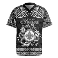 Personalized Monmouthshire Sir Fynwy Rugby Jersey Black Fleur-de-lis Celtic-inspired - Wonder Print Shop