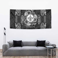 Personalized Monmouthshire Sir Fynwy Tapestry Black Fleur-de-lis Celtic-inspired - Wonder Print Shop