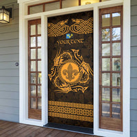 Personalized Monmouthshire Sir Fynwy Door Cover Gold Fleur-de-lis Celtic-inspired - Wonder Print Shop