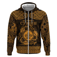 Personalized Monmouthshire Sir Fynwy Hoodie Gold Fleur-de-lis Celtic-inspired - Wonder Print Shop