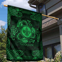 Personalized Monmouthshire Sir Fynwy Garden Flag Green Fleur-de-lis Celtic-inspired - Wonder Print Shop
