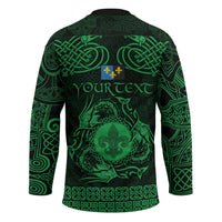Personalized Monmouthshire Sir Fynwy Hockey Jersey Green Fleur-de-lis Celtic-inspired - Wonder Print Shop