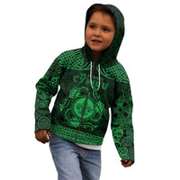 Personalized Monmouthshire Sir Fynwy Kid Hoodie Green Fleur-de-lis Celtic-inspired - Wonder Print Shop