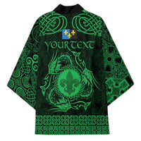 Personalized Monmouthshire Sir Fynwy Kimono Green Fleur-de-lis Celtic-inspired - Wonder Print Shop