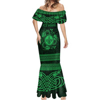 Personalized Monmouthshire Sir Fynwy Mermaid Dress Green Fleur-de-lis Celtic-inspired - Wonder Print Shop