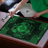 Personalized Monmouthshire Sir Fynwy Puzzle Green Fleur-de-lis Celtic-inspired - Wonder Print Shop