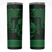 Personalized Monmouthshire Sir Fynwy Skinny Tumbler Green Fleur-de-lis Celtic-inspired - Wonder Print Shop