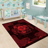 Personalized Monmouthshire Sir Fynwy Area Rug Red Fleur-de-lis Celtic-inspired - Wonder Print Shop