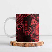 Personalized Monmouthshire Sir Fynwy Ceramic Mug Red Fleur-de-lis Celtic-inspired - Wonder Print Shop