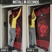 Personalized Monmouthshire Sir Fynwy Door Cover Red Fleur-de-lis Celtic-inspired - Wonder Print Shop