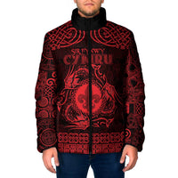 Personalized Monmouthshire Sir Fynwy Padded Jacket Red Fleur-de-lis Celtic-inspired - Wonder Print Shop