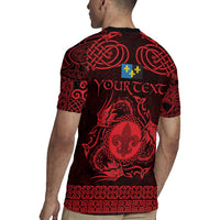 Personalized Monmouthshire Sir Fynwy Rugby Jersey Red Fleur-de-lis Celtic-inspired - Wonder Print Shop