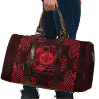 Personalized Monmouthshire Sir Fynwy Travel Bag Red Fleur-de-lis Celtic-inspired - Wonder Print Shop