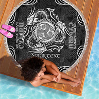 Personalized Montgomeryshire Sir Drefaldwyn Beach Blanket Black Water Triskele Celtic-inspired - Wonder Print Shop