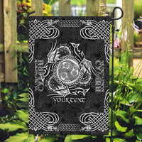 Personalized Montgomeryshire Sir Drefaldwyn Garden Flag Black Water Triskele Celtic-inspired - Wonder Print Shop
