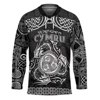 Personalized Montgomeryshire Sir Drefaldwyn Hockey Jersey Black Water Triskele Celtic-inspired - Wonder Print Shop