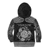 Personalized Montgomeryshire Sir Drefaldwyn Kid Hoodie Black Water Triskele Celtic-inspired - Wonder Print Shop