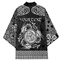 Personalized Montgomeryshire Sir Drefaldwyn Kimono Black Water Triskele Celtic-inspired - Wonder Print Shop