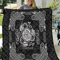 Personalized Montgomeryshire Sir Drefaldwyn Quilt Black Water Triskele Celtic-inspired - Wonder Print Shop