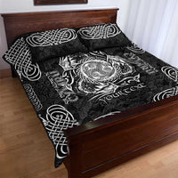 Personalized Montgomeryshire Sir Drefaldwyn Quilt Bed Set Black Water Triskele Celtic-inspired - Wonder Print Shop