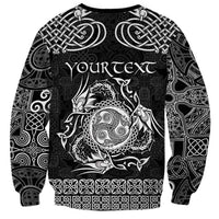 Personalized Montgomeryshire Sir Drefaldwyn Sweatshirt Black Water Triskele Celtic-inspired - Wonder Print Shop