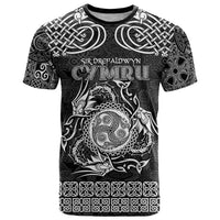 Personalized Montgomeryshire Sir Drefaldwyn T Shirt Black Water Triskele Celtic-inspired - Wonder Print Shop