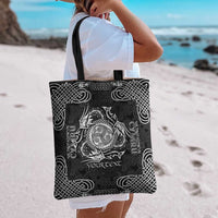 Personalized Montgomeryshire Sir Drefaldwyn Tote Bag Black Water Triskele Celtic-inspired - Wonder Print Shop