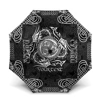 Personalized Montgomeryshire Sir Drefaldwyn Umbrella Black Water Triskele Celtic-inspired - Wonder Print Shop