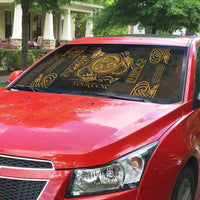 Personalized Montgomeryshire Sir Drefaldwyn Auto Sun Shade Gold Water Triskele Celtic-inspired - Wonder Print Shop