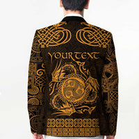 Personalized Montgomeryshire Sir Drefaldwyn Blazer Gold Water Triskele Celtic-inspired - Wonder Print Shop