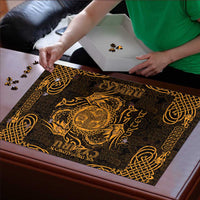 Personalized Montgomeryshire Sir Drefaldwyn Puzzle Gold Water Triskele Celtic-inspired - Wonder Print Shop