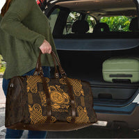 Personalized Montgomeryshire Sir Drefaldwyn Travel Bag Gold Water Triskele Celtic-inspired - Wonder Print Shop