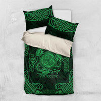Personalized Montgomeryshire Sir Drefaldwyn Bedding Set Green Water Triskele Celtic-inspired - Wonder Print Shop