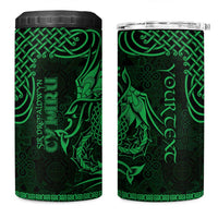Personalized Montgomeryshire Sir Drefaldwyn 4 in 1 Can Cooler Tumbler Green Water Triskele Celtic-inspired - Wonder Print Shop