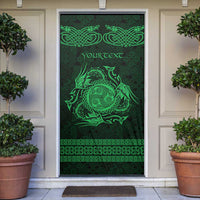 Personalized Montgomeryshire Sir Drefaldwyn Door Cover Green Water Triskele Celtic-inspired - Wonder Print Shop
